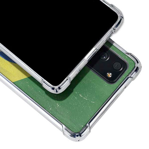 Brazil Flag Distressed Galaxy S20 FE Clear Case